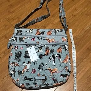 Vera Bradley Best in Show Dogs Triple Zip Hipster
